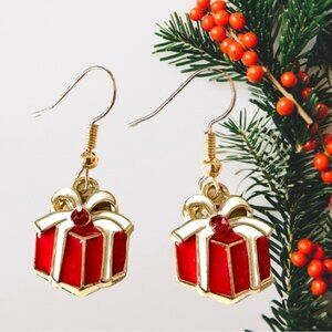 ⭐️ 5 for $25 Holiday Festive Christmas Gifts Hoop Earrings Gold Tone